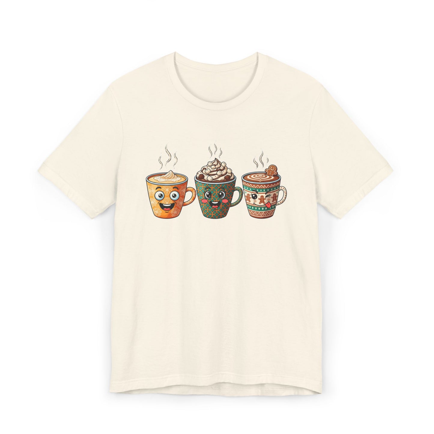 ☕🎄 Holiday Coffee Mugs Unisex T-Shirt USA | Festive Coffee Tee