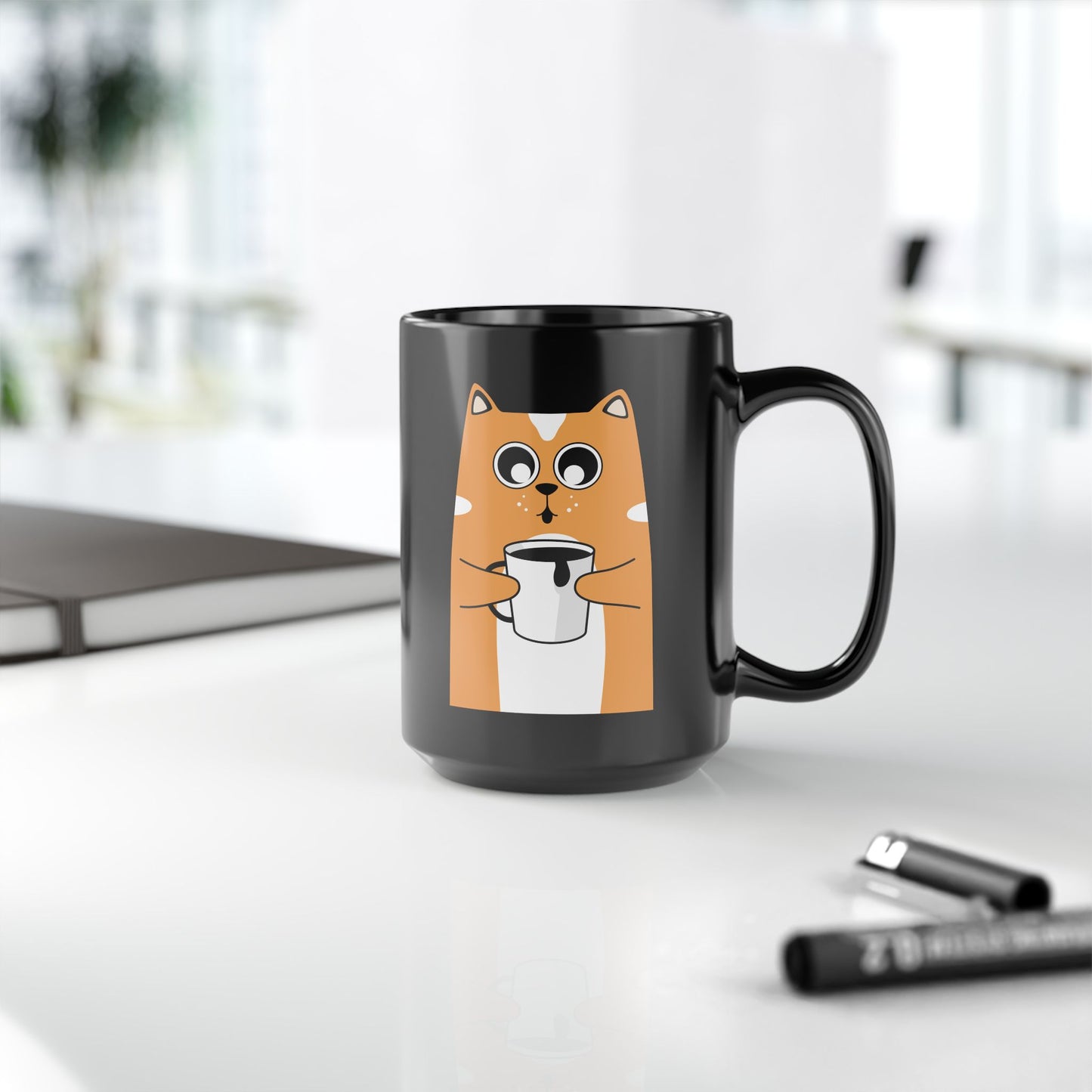 Best Black Coffee Mug Meow-gic Mornings: Cat Charms Java Lovers