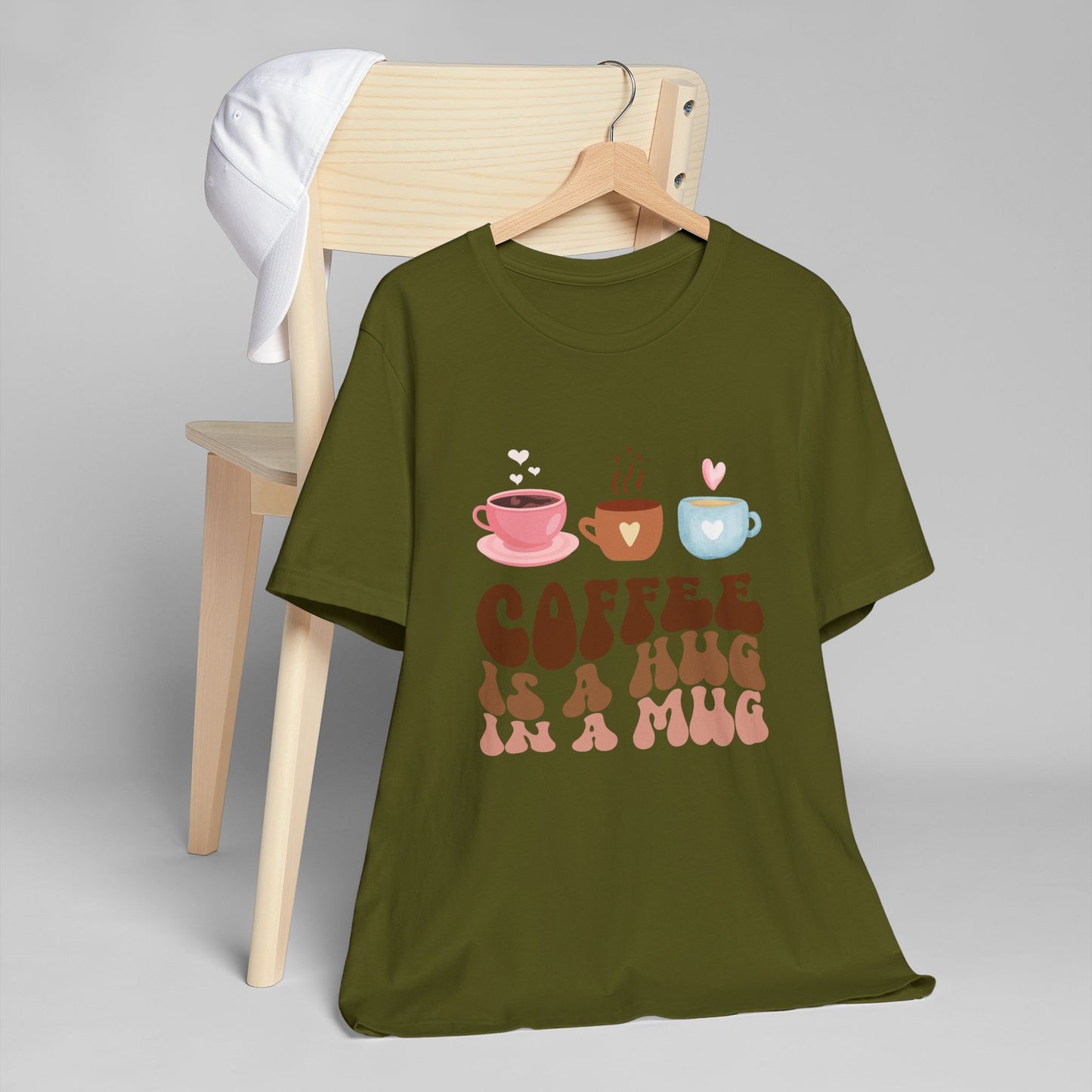 Coffee Is a Hug in a Mug T-Shirt ☕💕 Cute Coffee Graphic Tee (USA Shipping)