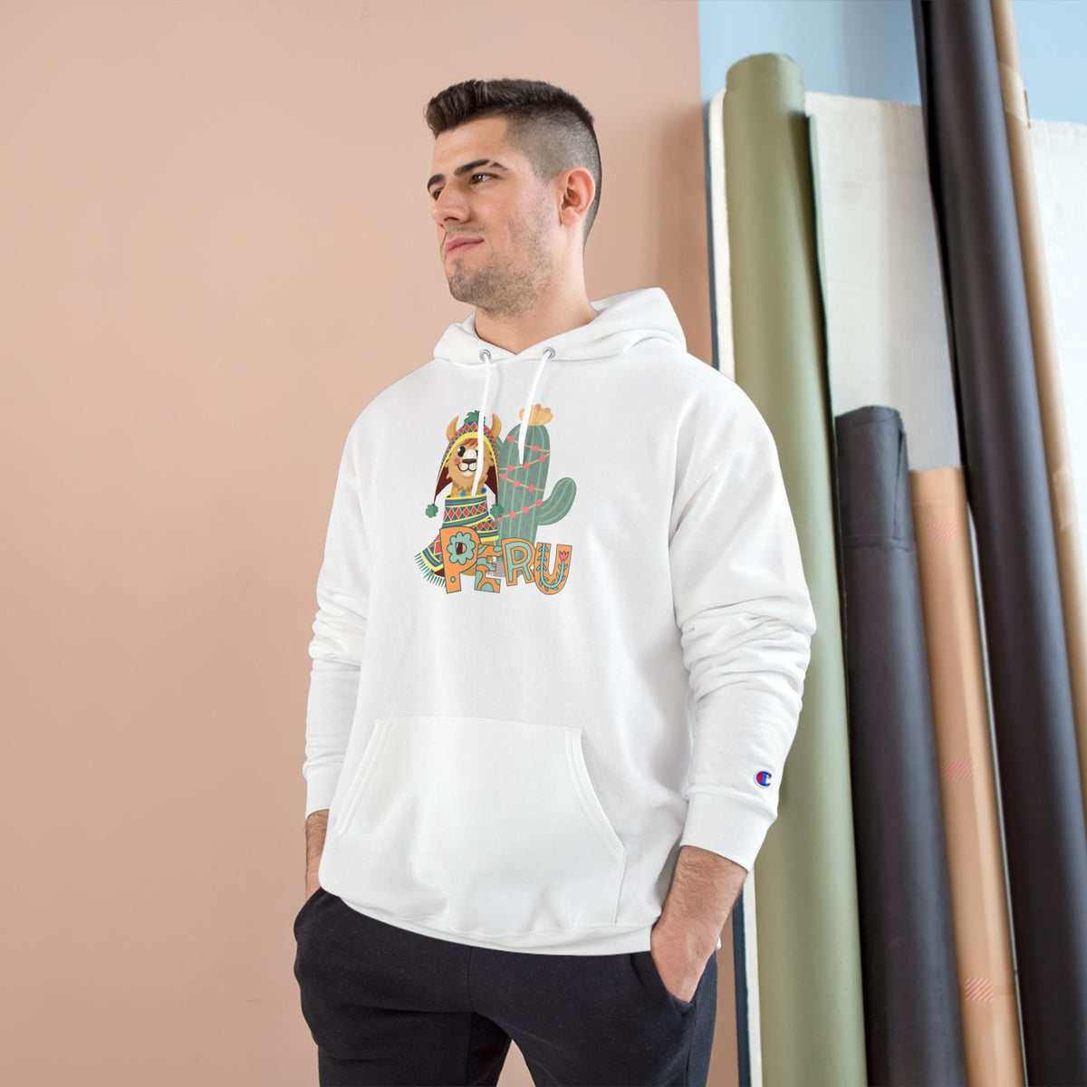 Best Peru Llama Cactus Champion Hoodie USA