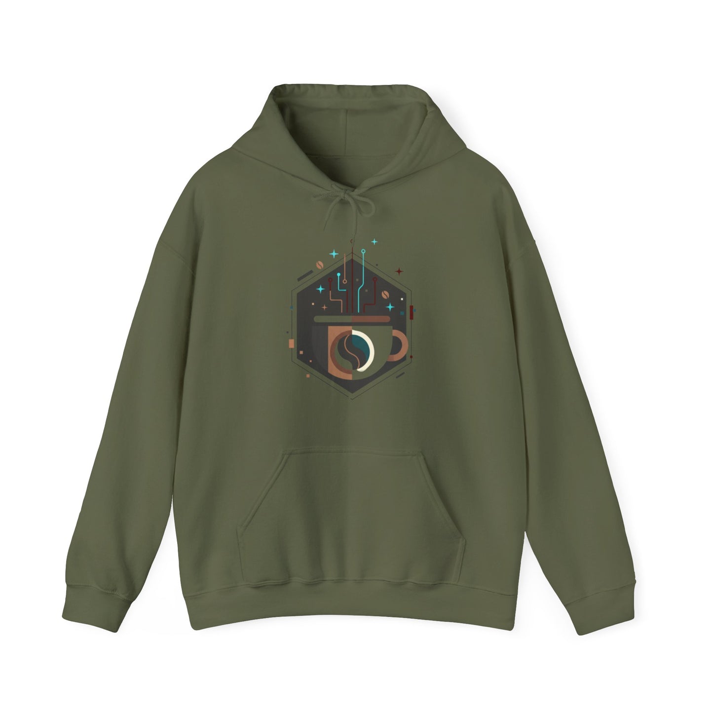 ⚡☕ Tech Coffee Circuit Hoodie USA | Modern Coffee Lovers Hoodie