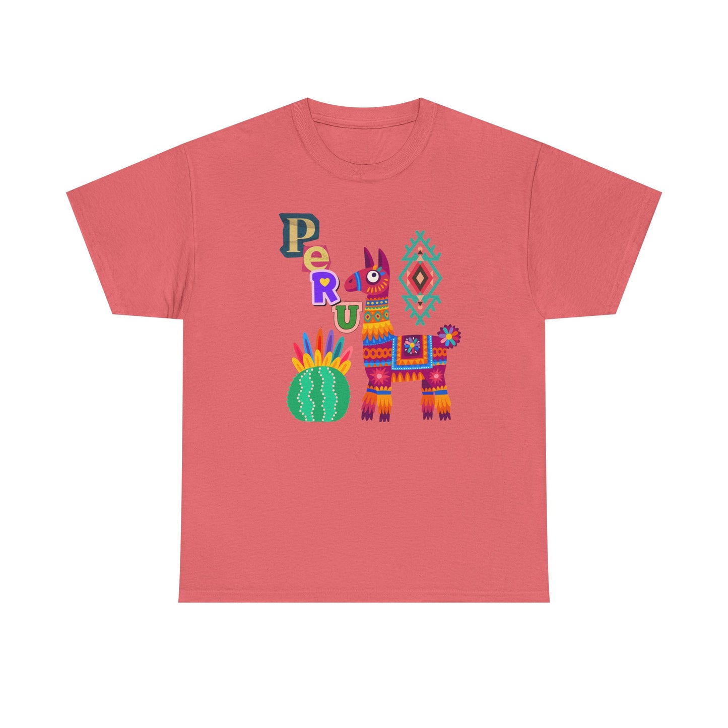 Best Peruvian Llama T-Shirt USA Colorful Peru Pride Unisex Te