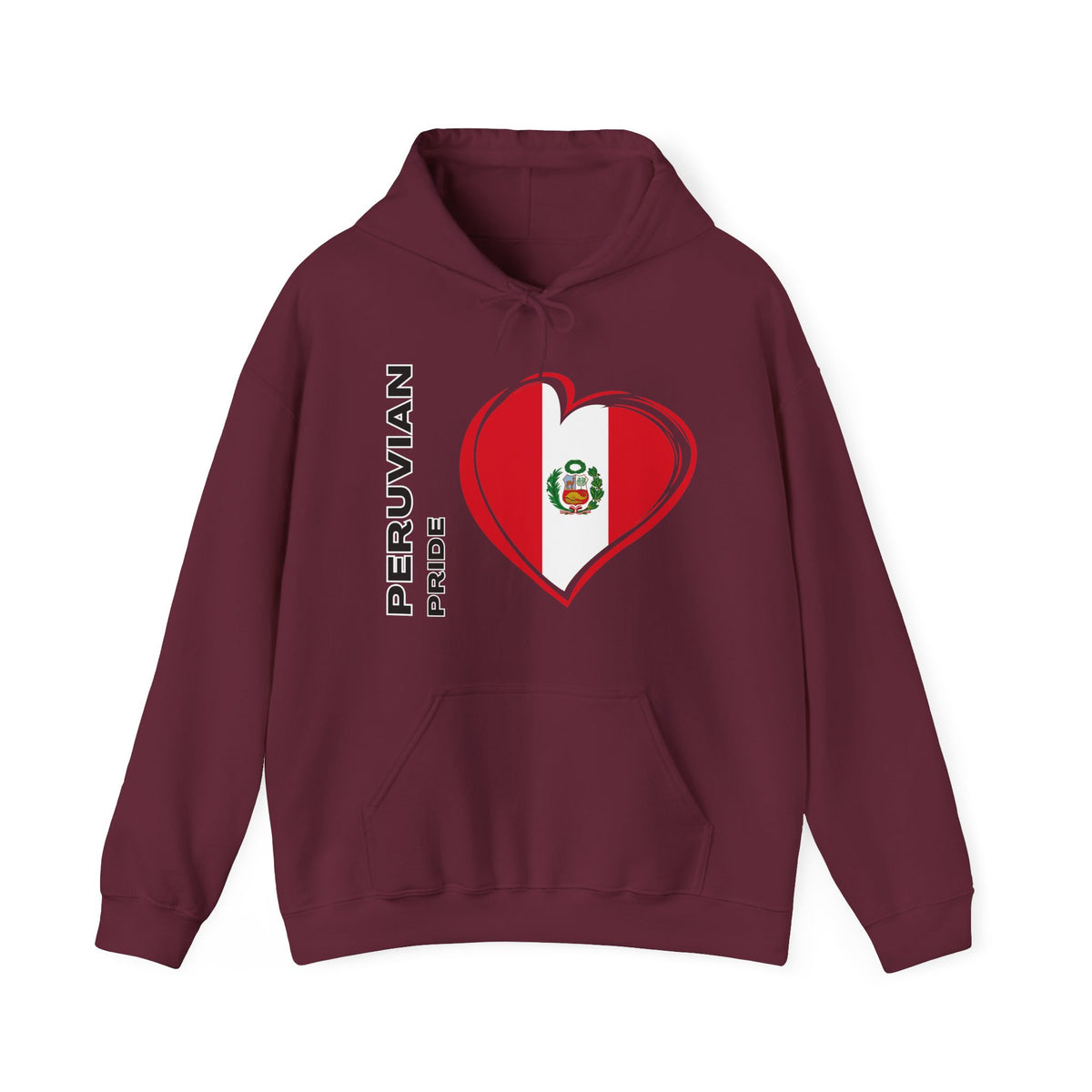 Best Peruvian Pride Hoodie - Peru Flag Heart Gift, Unisex