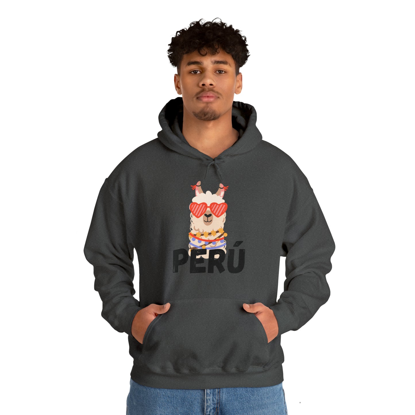 Peruvian Unisex Hoodie "Cozy Elegance,Peruvian Llama" 2024