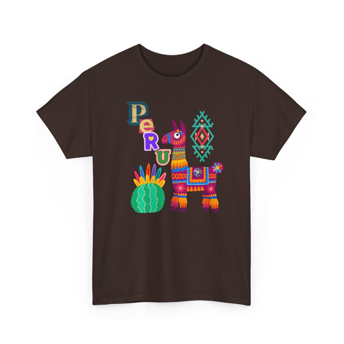 Best Peruvian Llama T-Shirt USA Colorful Peru Pride Unisex Te