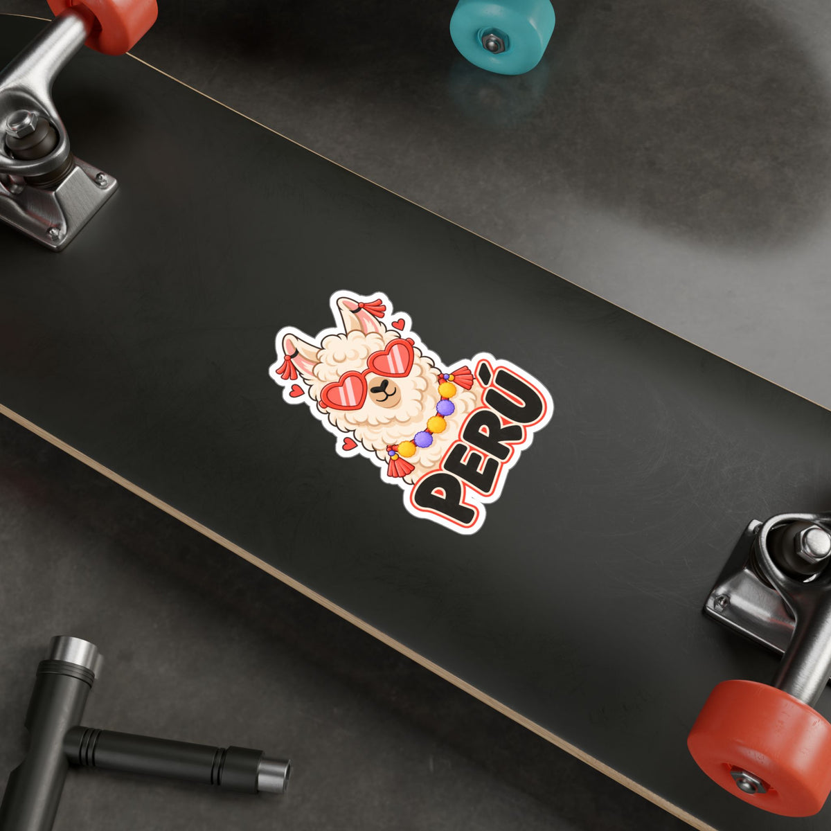 Best Cool Llama Peru Sticker - Heart Sunglasses Llama Decal
