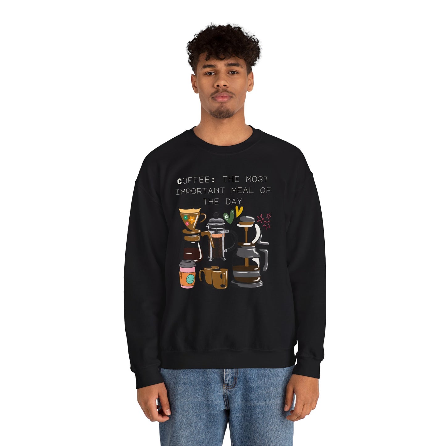 Best Unisex Coffee Sweatshirt "Coffee: the most important meal of the day"