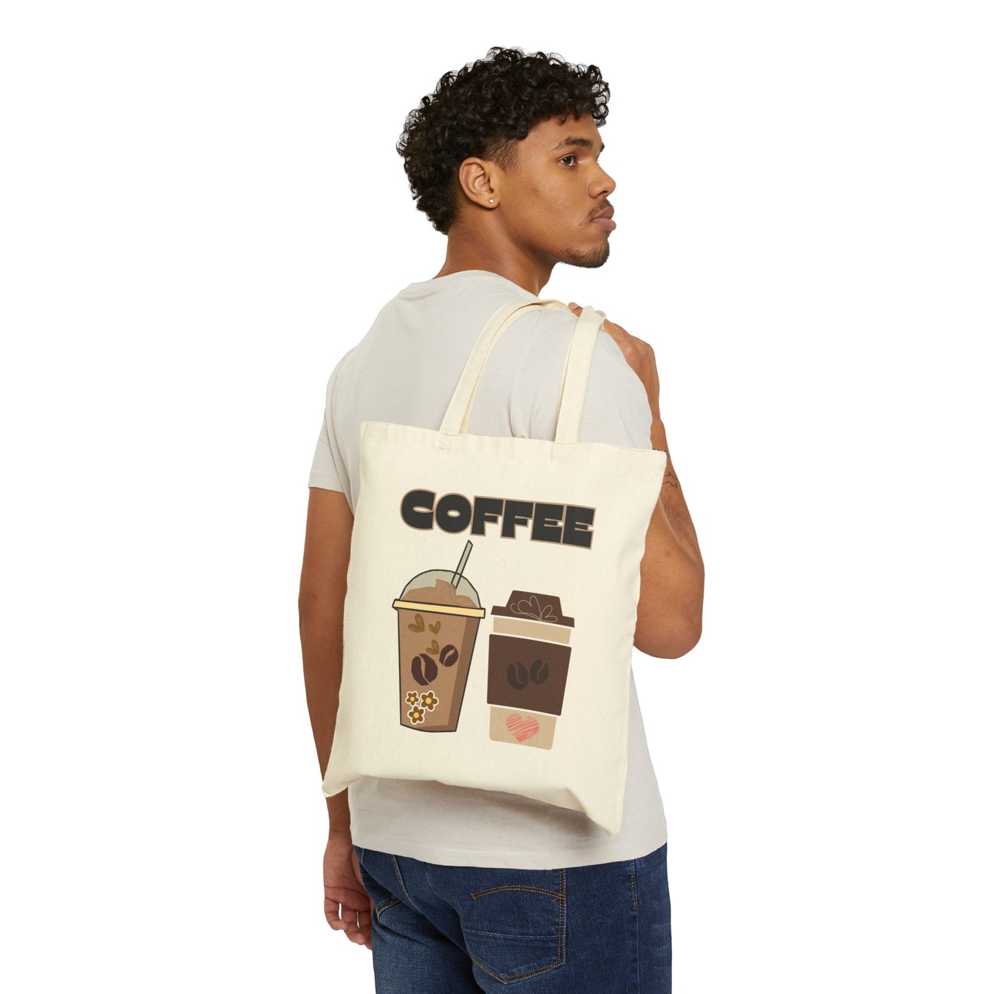 Best coffee Cotton Canvas Tote Bag "COFFEE"