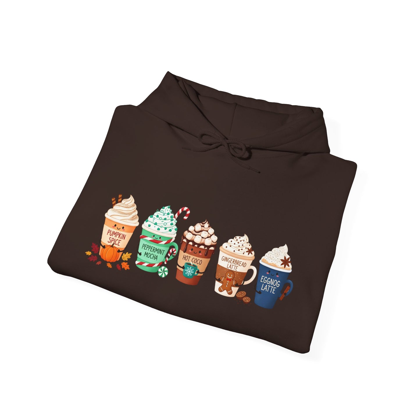 Seasonal Coffee Favorites Hoodie USA 🎃🎄☕ – Unisex Holiday Hoodie for Coffee Lovers