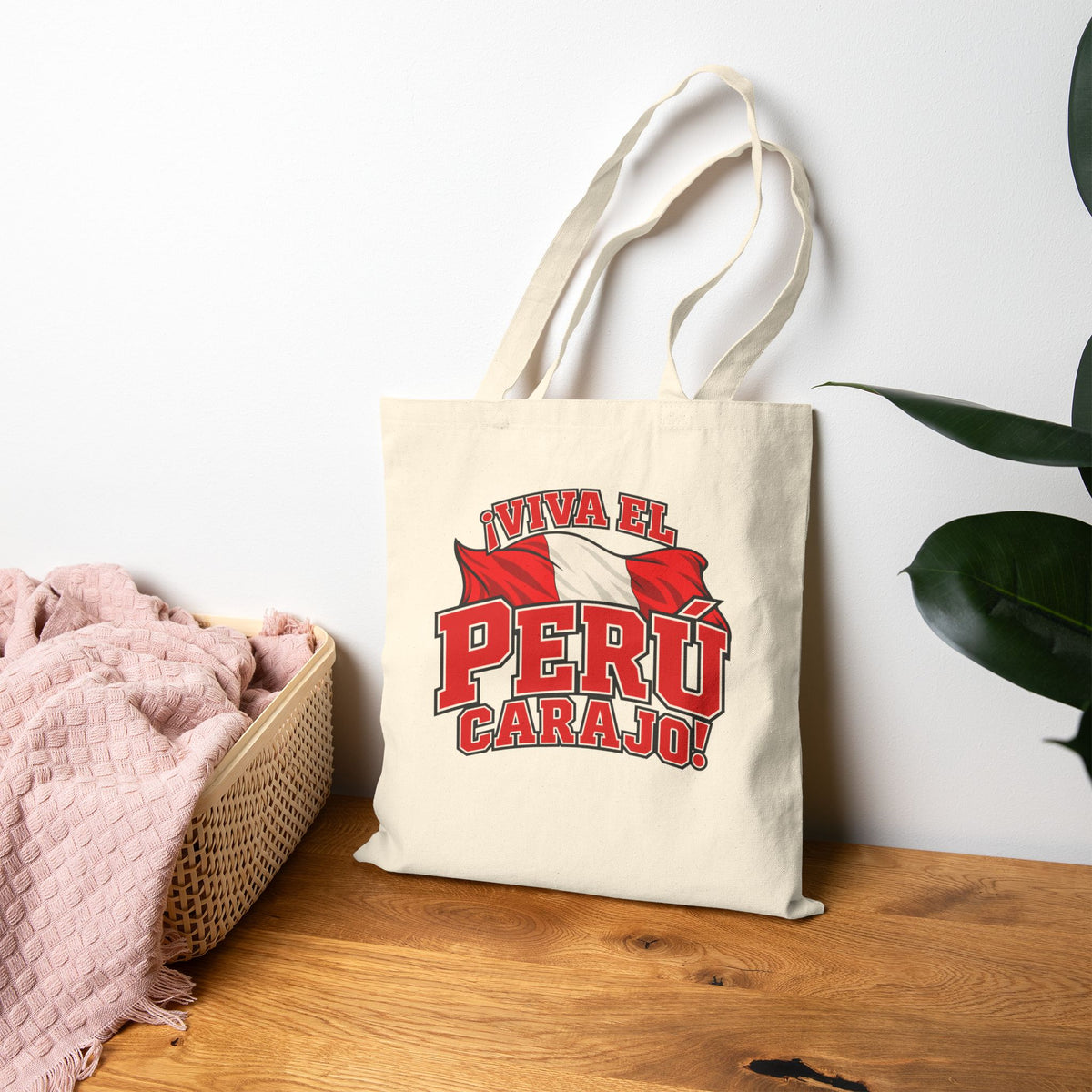Best Viva el Perú Carajo Tote Bag - Peru Flag Canvas Gift