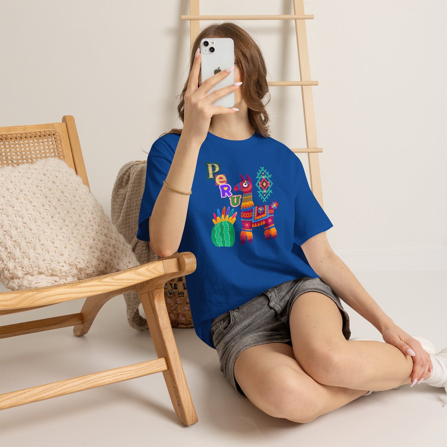 Best Peruvian Llama T-Shirt USA Colorful Peru Pride Unisex Tee