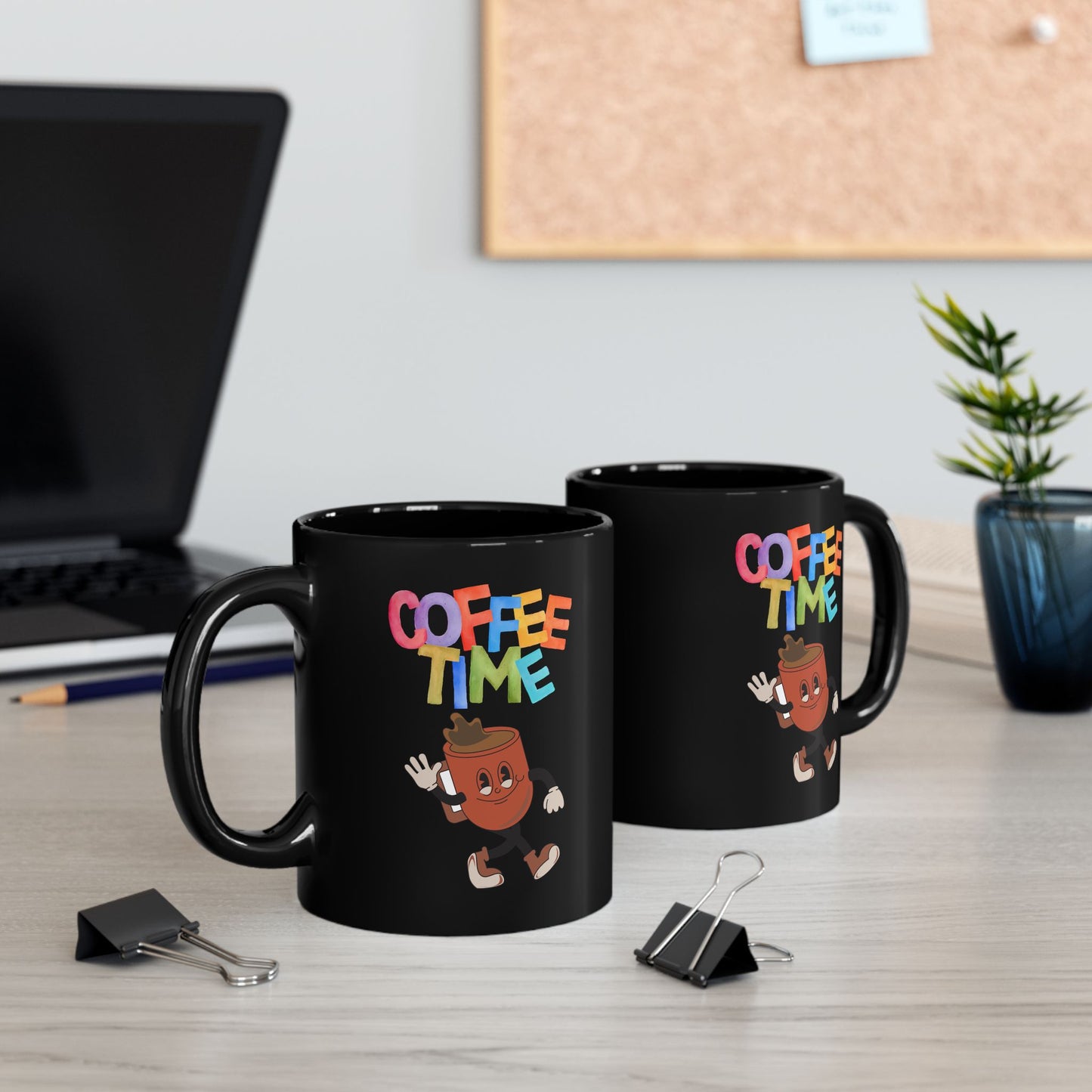 Best Black Coffee Mug with Cheerful Coffee Companion: Midnight Mocha Meetup