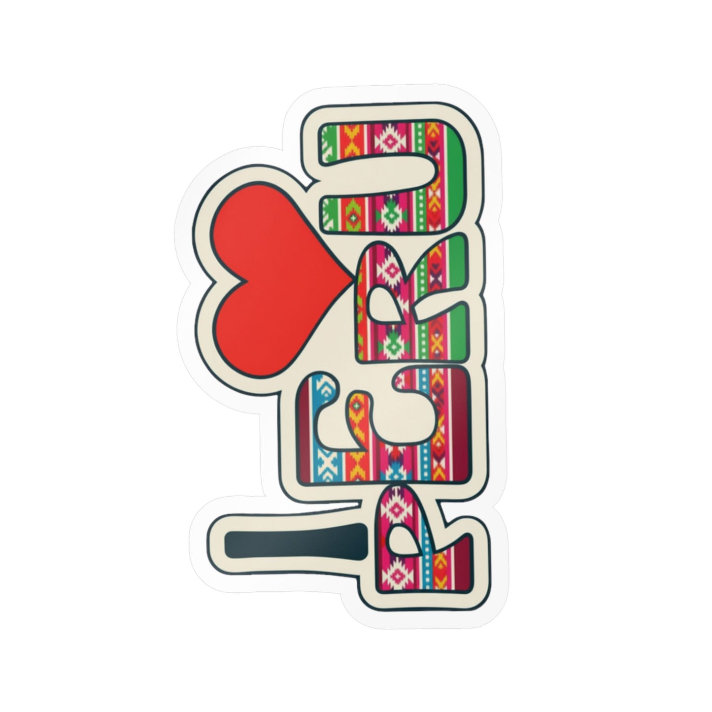 Best I Love Peru Sticker - Textile Design
