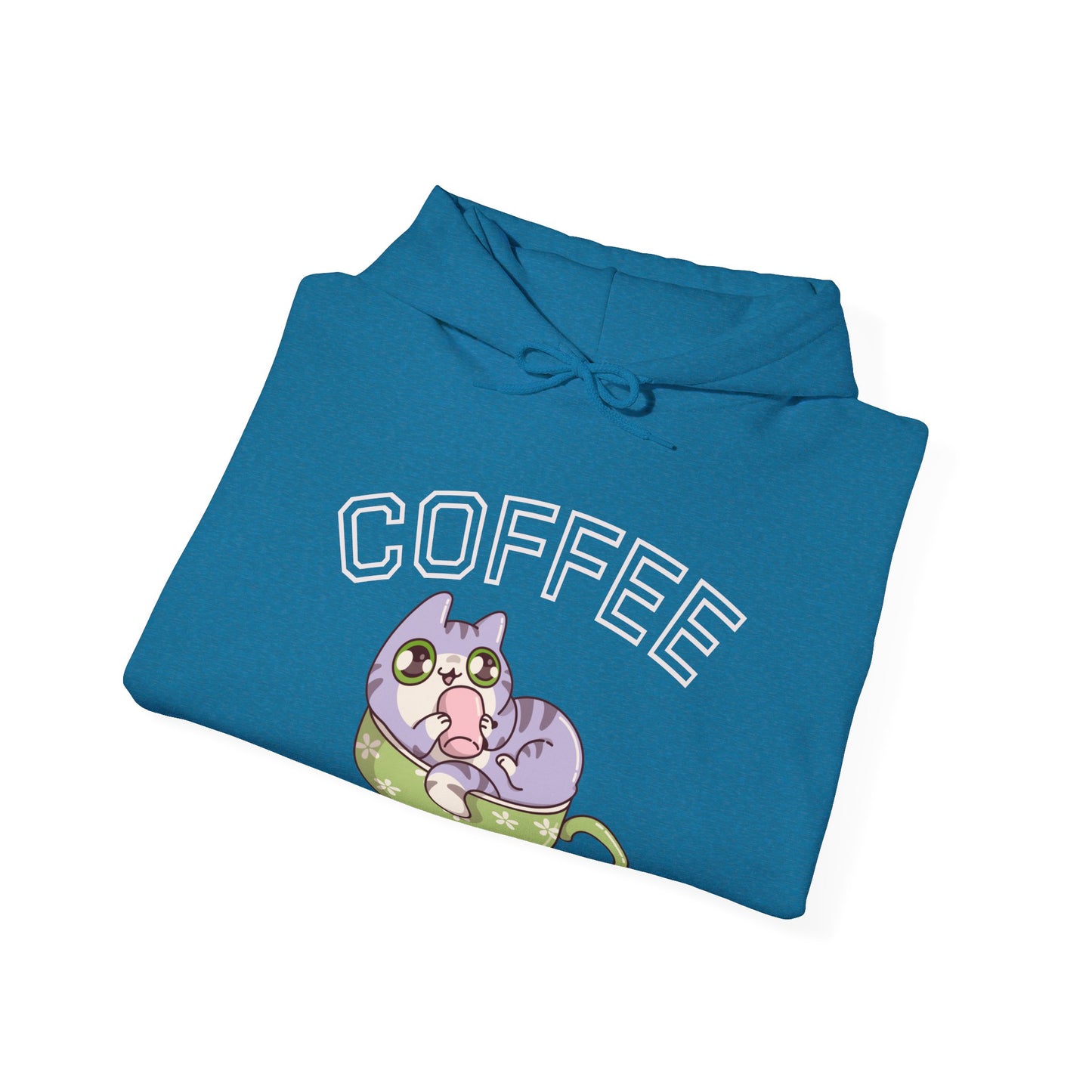 Coffee Cat in a Cup Hoodie – Cute Kitty Coffee Graphic Sweatshirt for Coffee Lovers (USA Only)