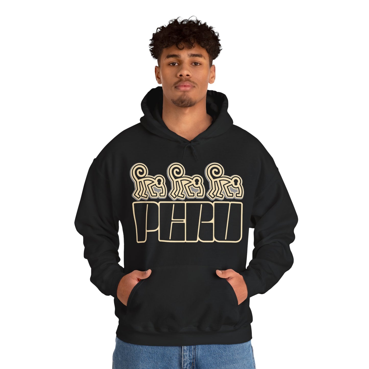 Best Peru Nazca Monkey Hoodie - Peruvian Pullover