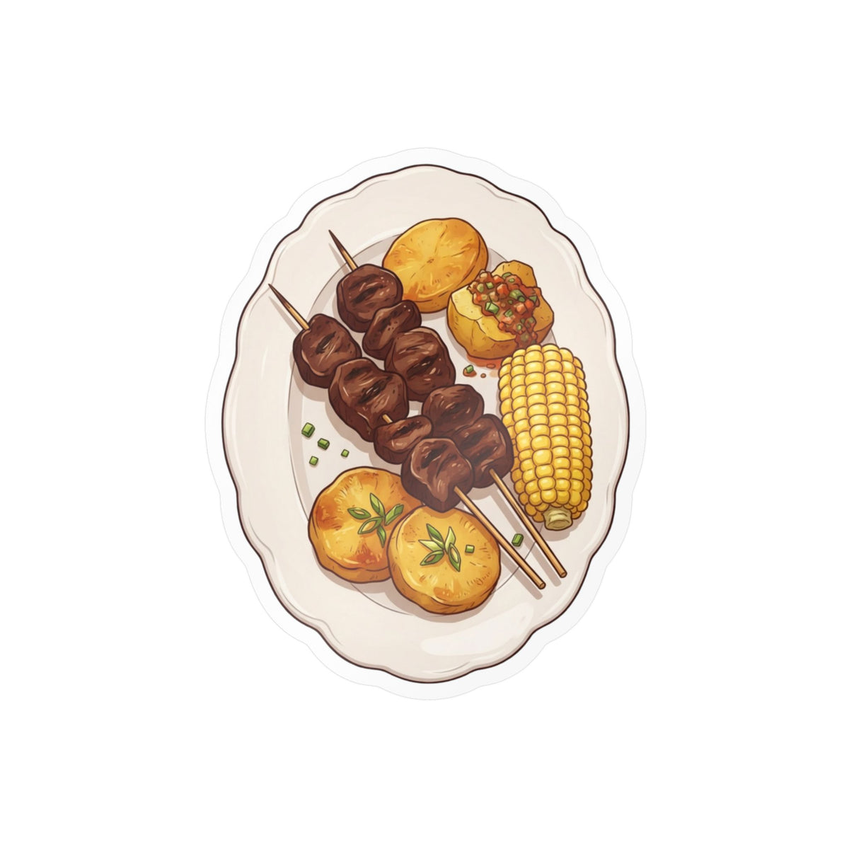 Best Anticuchos Sticker - Peruvian Food Vinyl Decal Gift