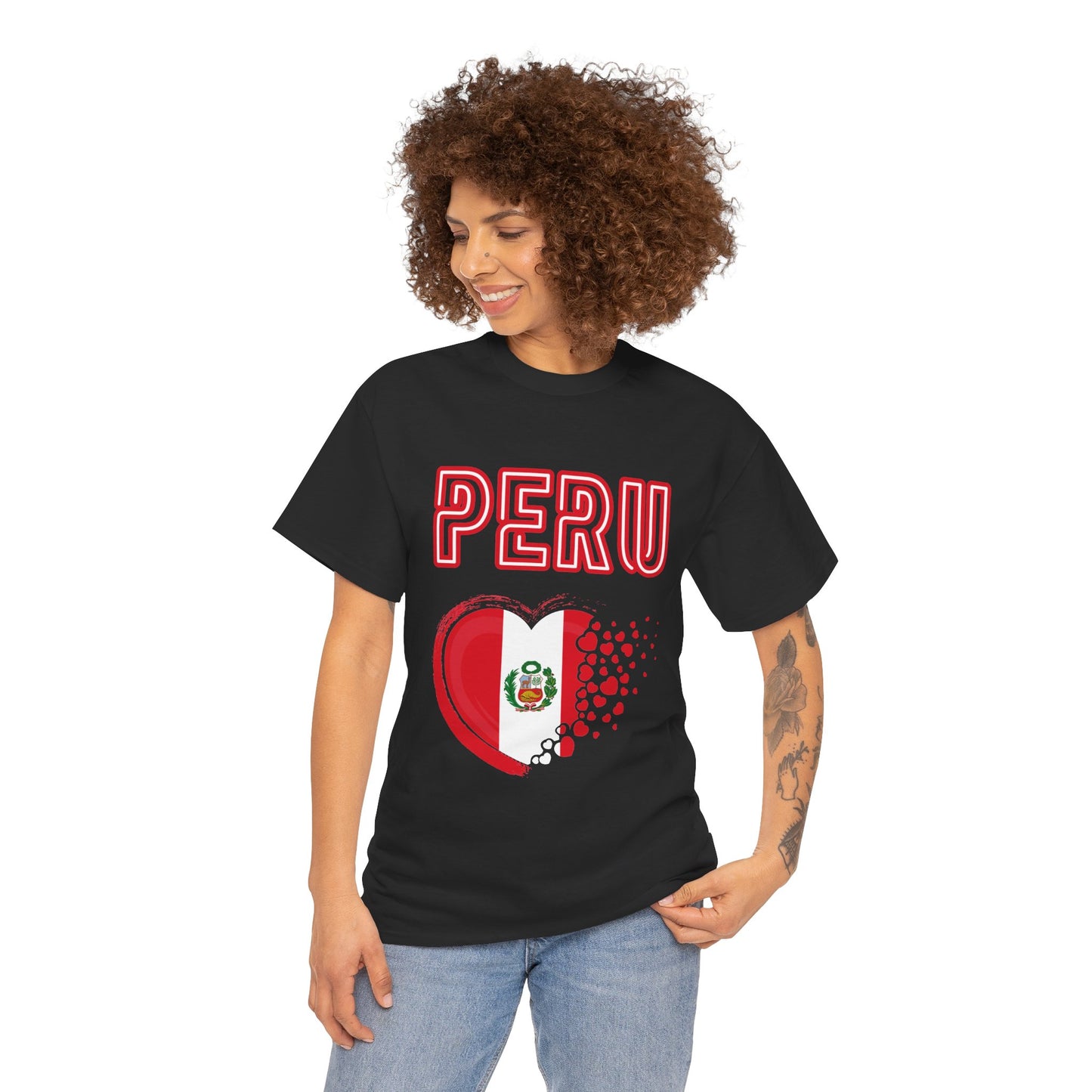 Best Peru Heart Flag T-Shirt - Peruvian Pride Tee