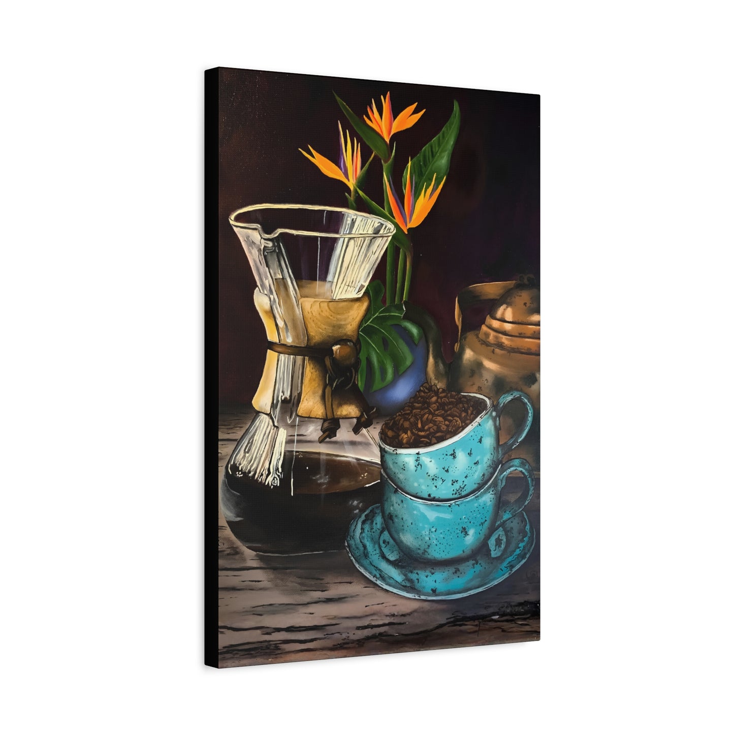 Chemex & Blue Cup — Coffee Art Print