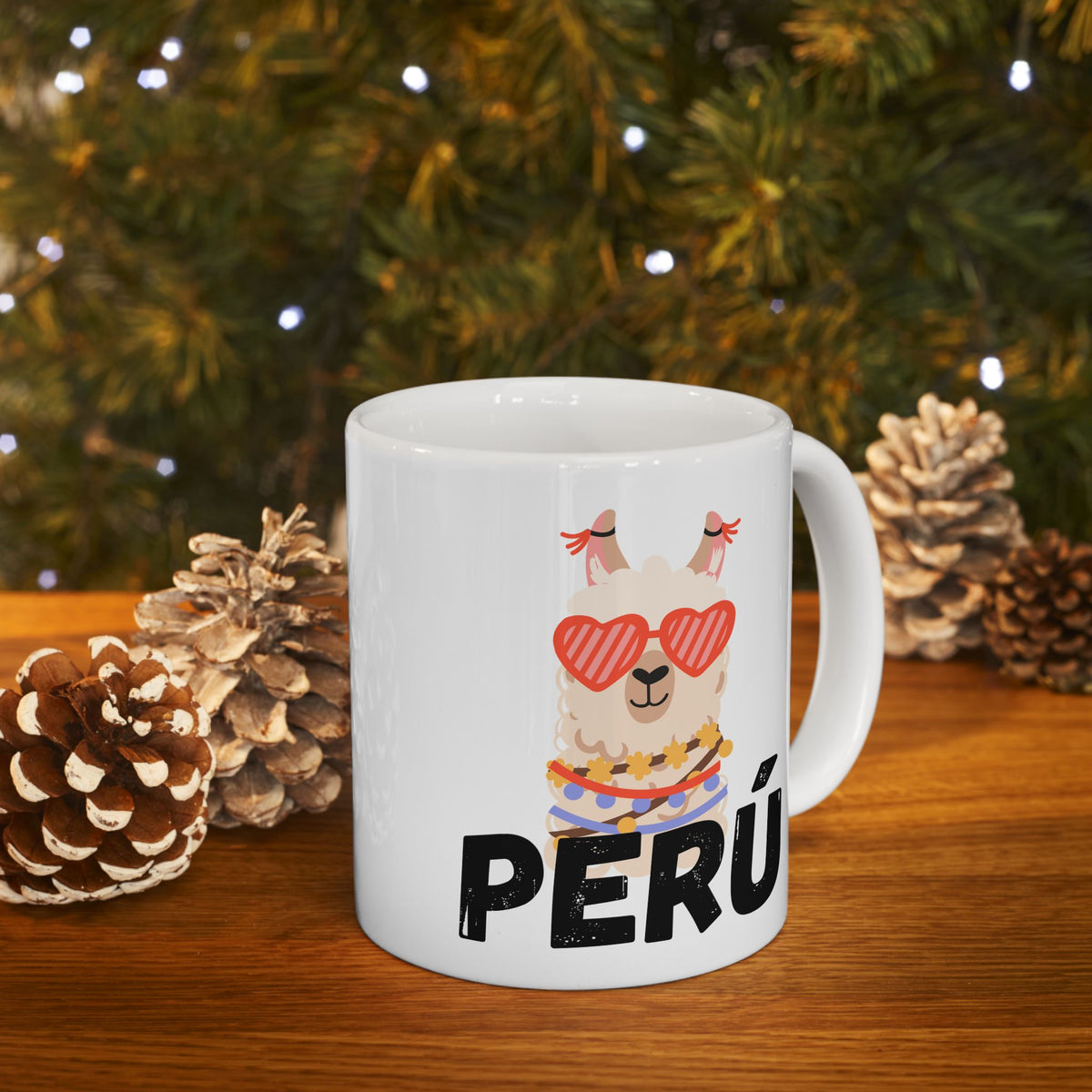 Best Peruvian Ceramic Coffee Mug "Llama Heart"