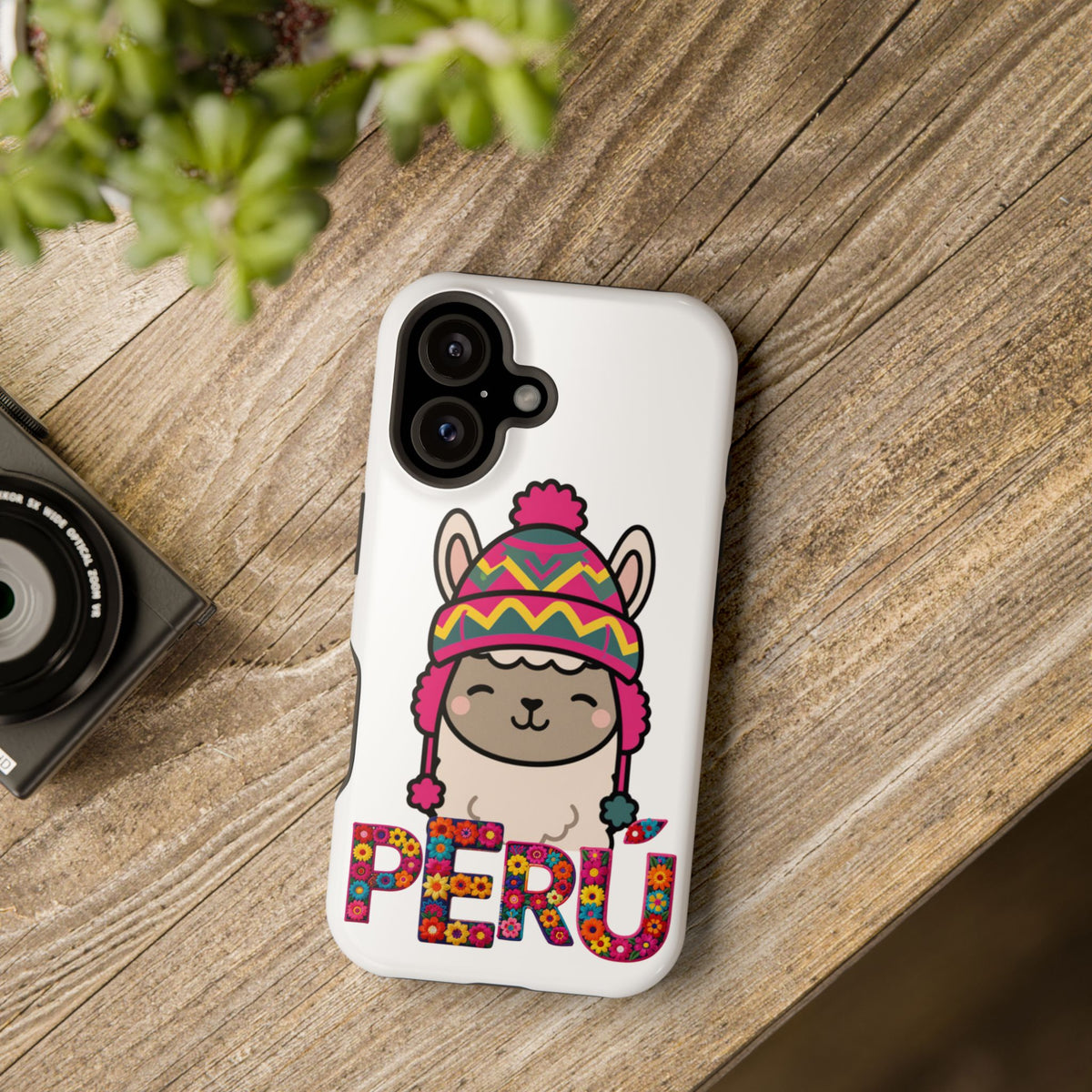 Best Peru Phone Case – Cute Llama with Chullo | Peruvian Gift