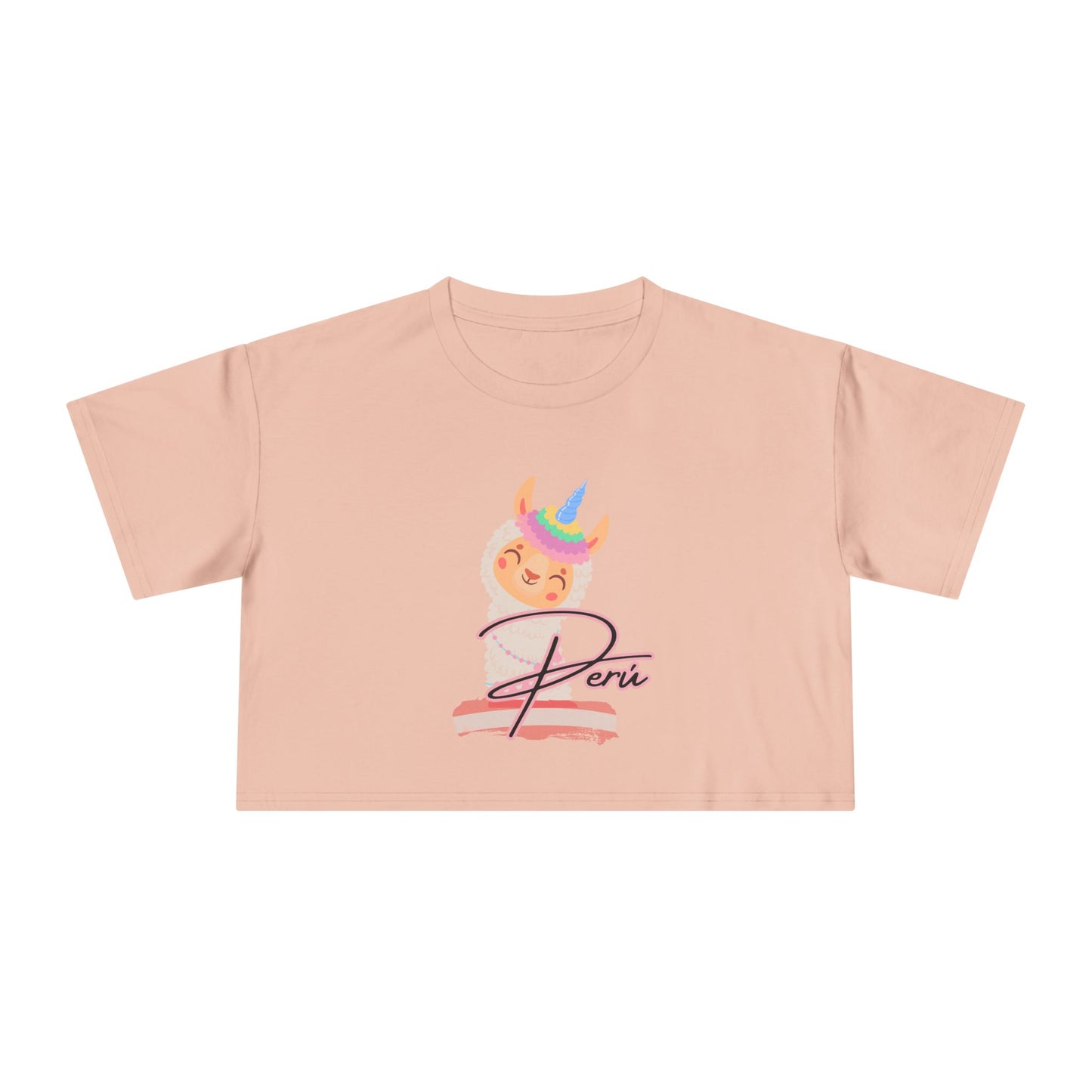 Best Peru Llama Unicorn Crop Top | Peruvian Gift USA