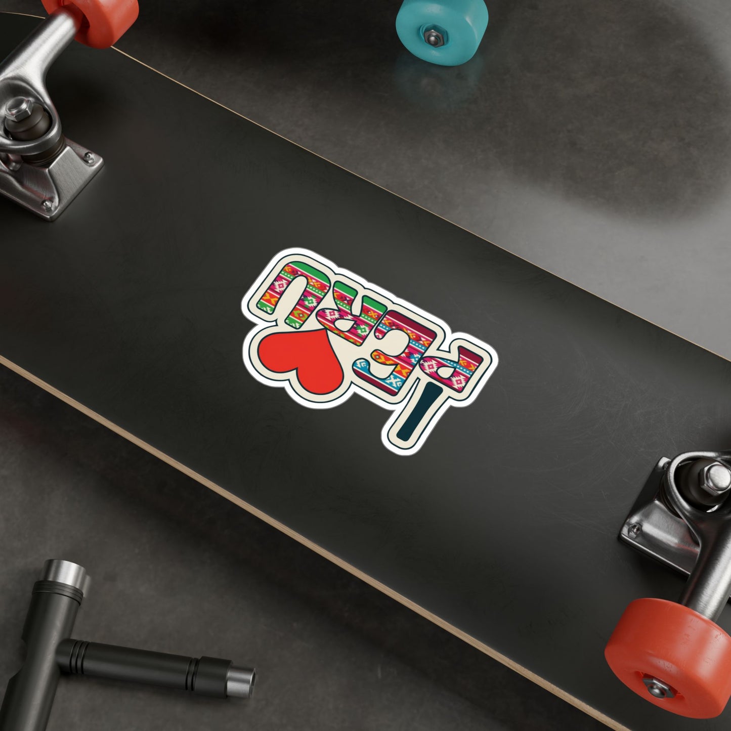 Best I Love Peru Sticker - Textile Design