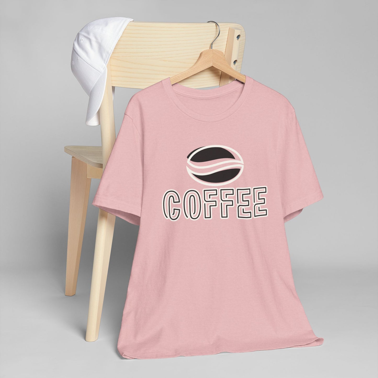 Black Coffee Logo T-Shirt – Minimalist Coffee Bean Graphic Tee for Coffee Lovers (USA Only)