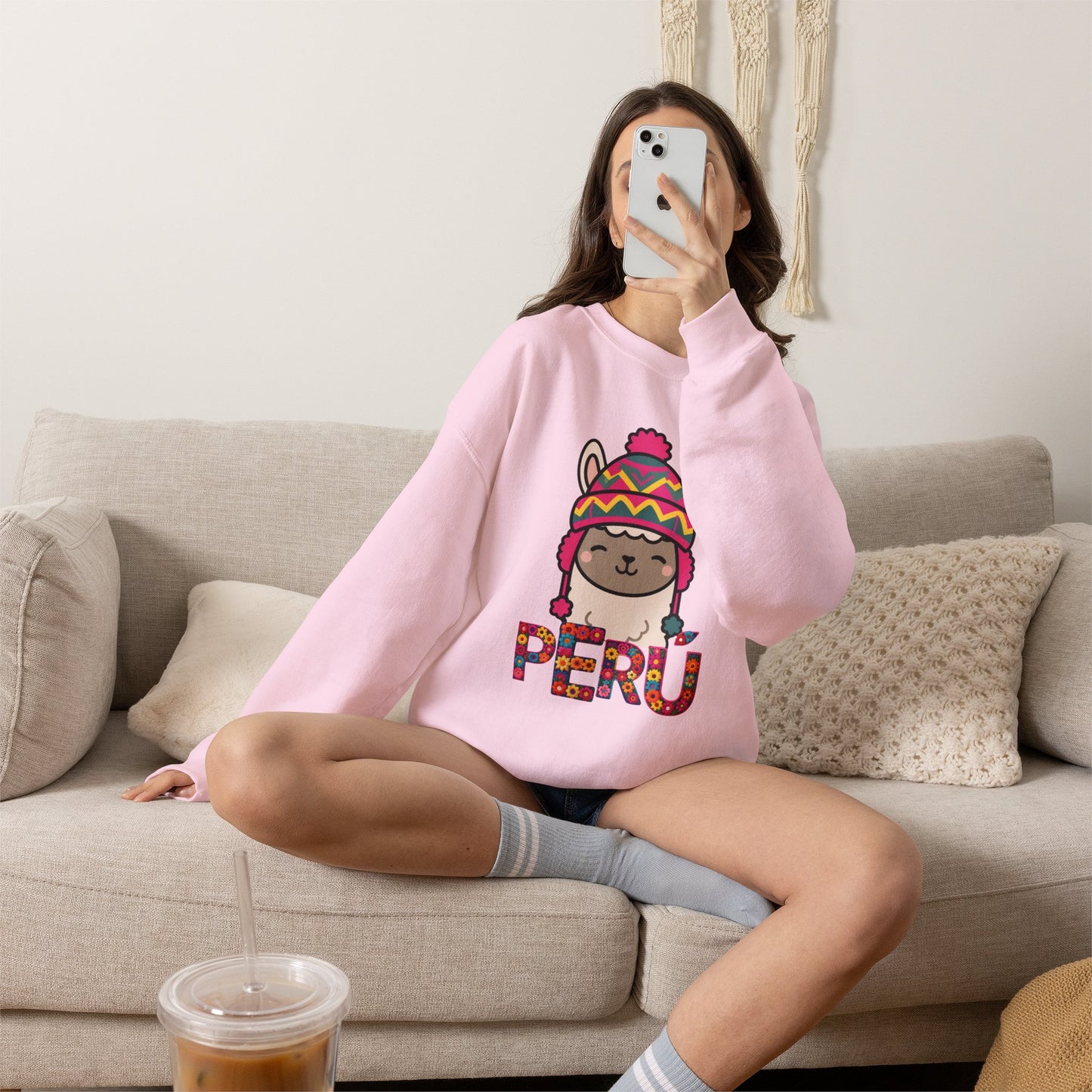 Best Peru Llama Chullo Sweatshirt - Cute Peruvian Tee