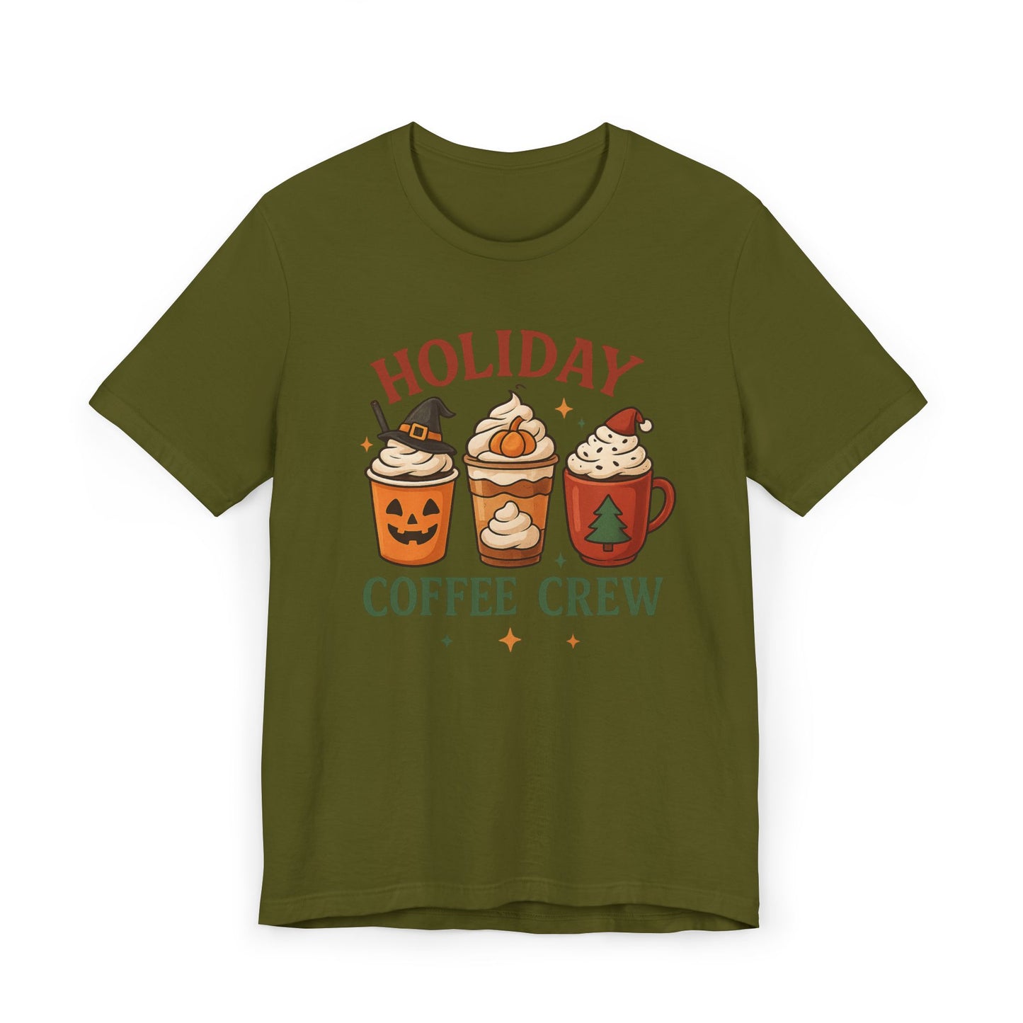 🎃🍂🎄 Holiday Coffee Crew Unisex T-Shirt USA | Seasonal Coffee Tee