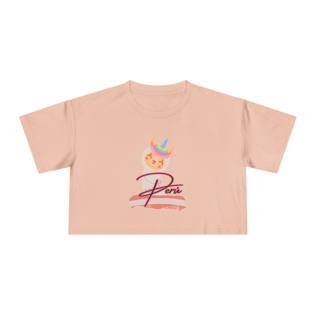 Best Peru Llama Unicorn Crop Top | Peruvian Gift USA