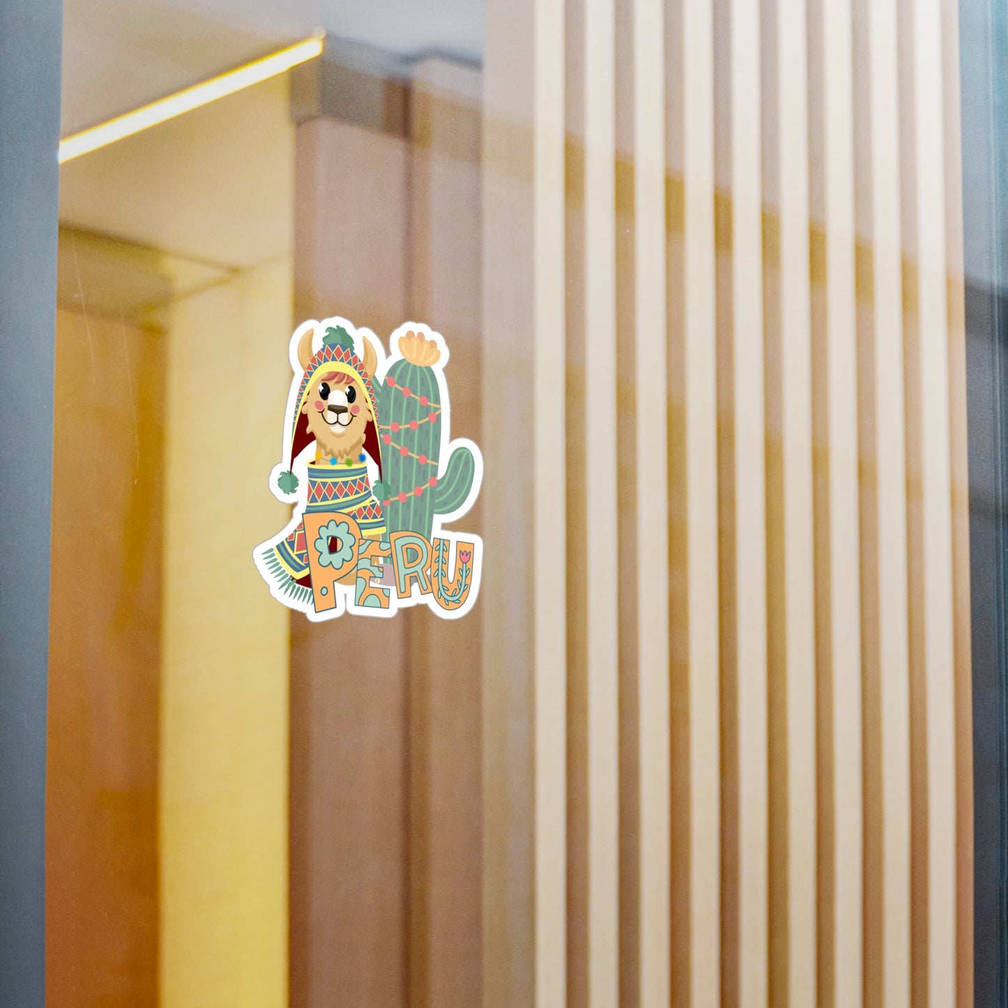 Best Peru Llama Chullo Sticker USA Waterproof Vinyl Decal