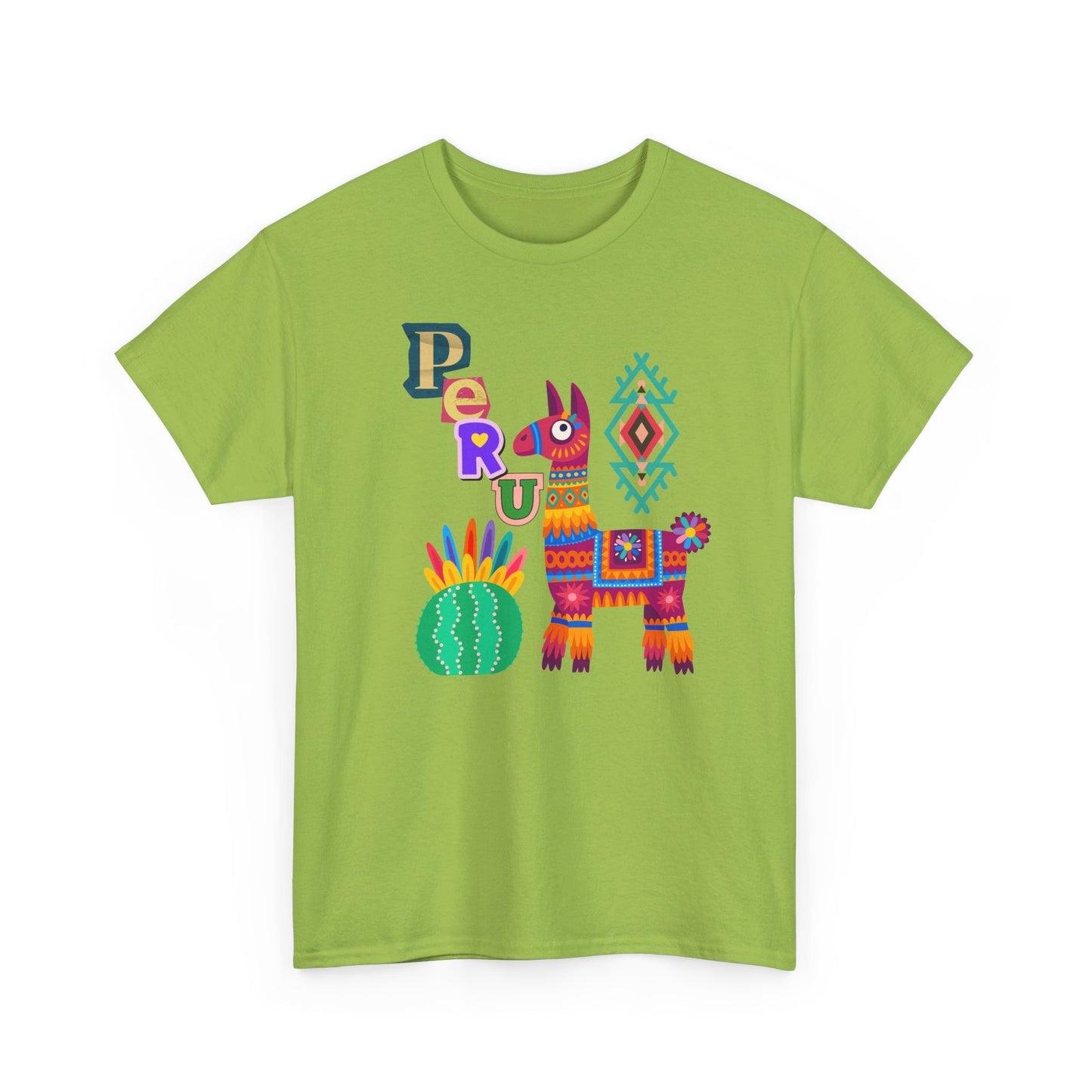 Best Peruvian Llama T-Shirt USA Colorful Peru Pride Unisex Te