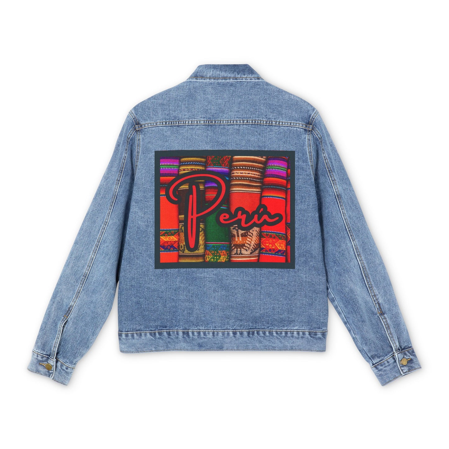 Peruvian Inspired Men's Denim Jacket "Peru  Manta"