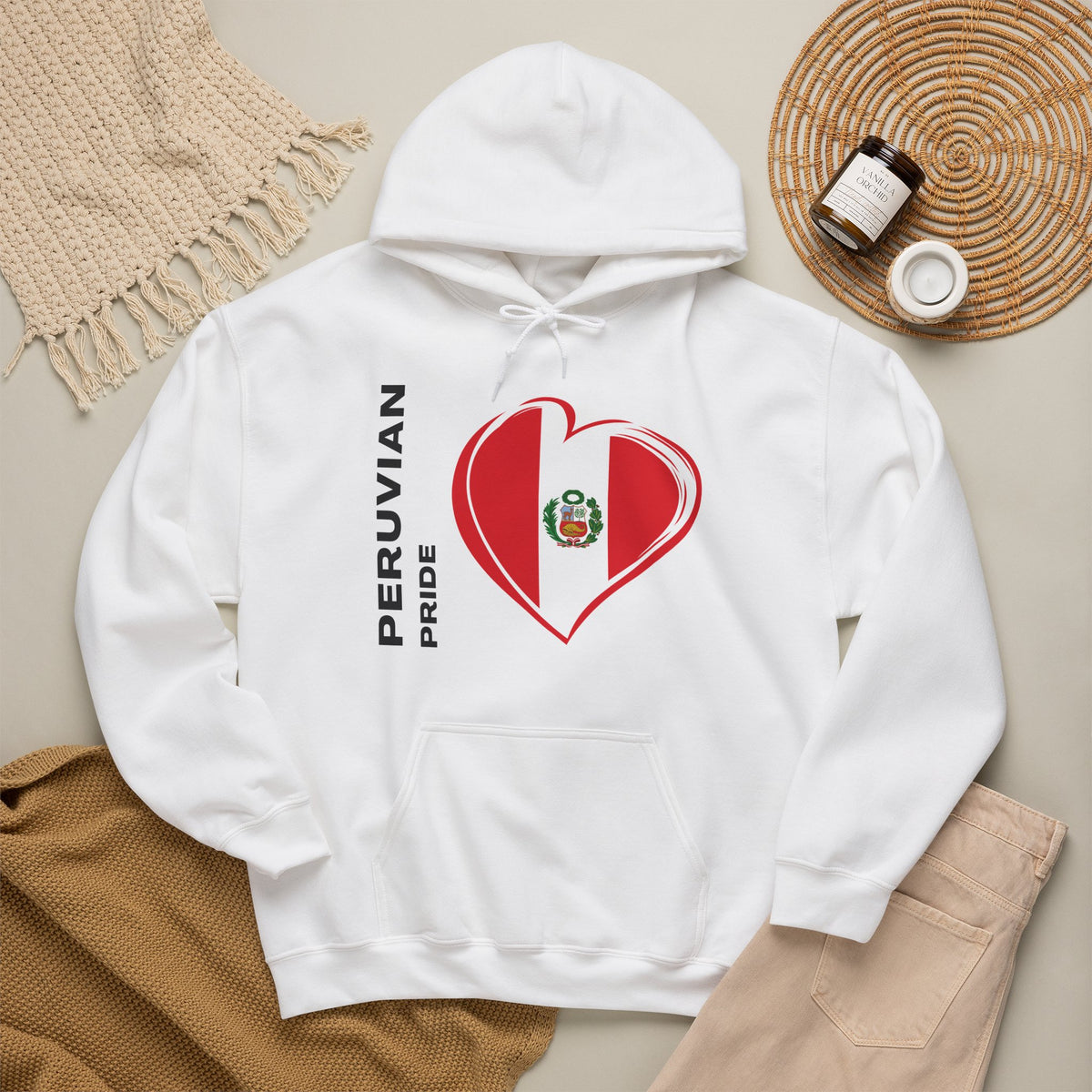 Best Peruvian Pride Hoodie - Peru Flag Heart Gift, Unisex