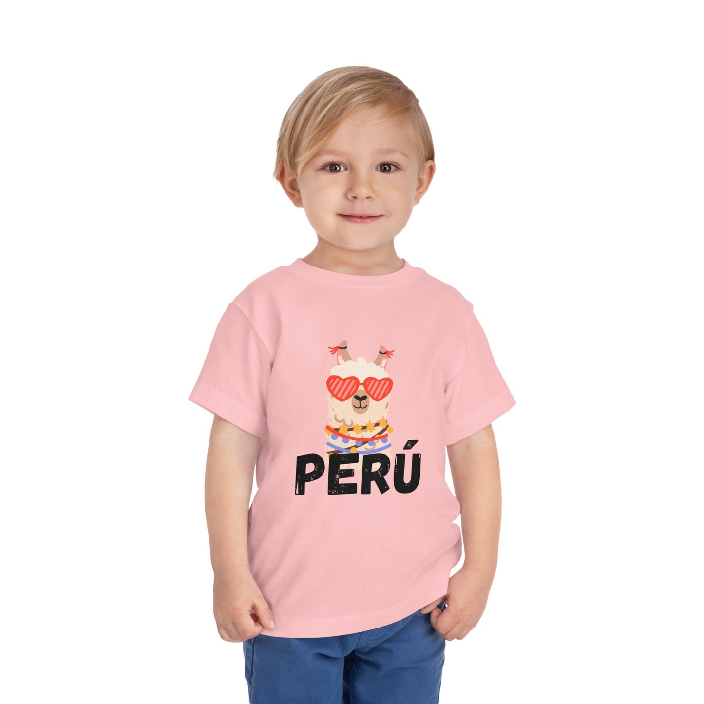 Best PeruvianToddler Short Sleeve Tee "Peru Llama Heart"