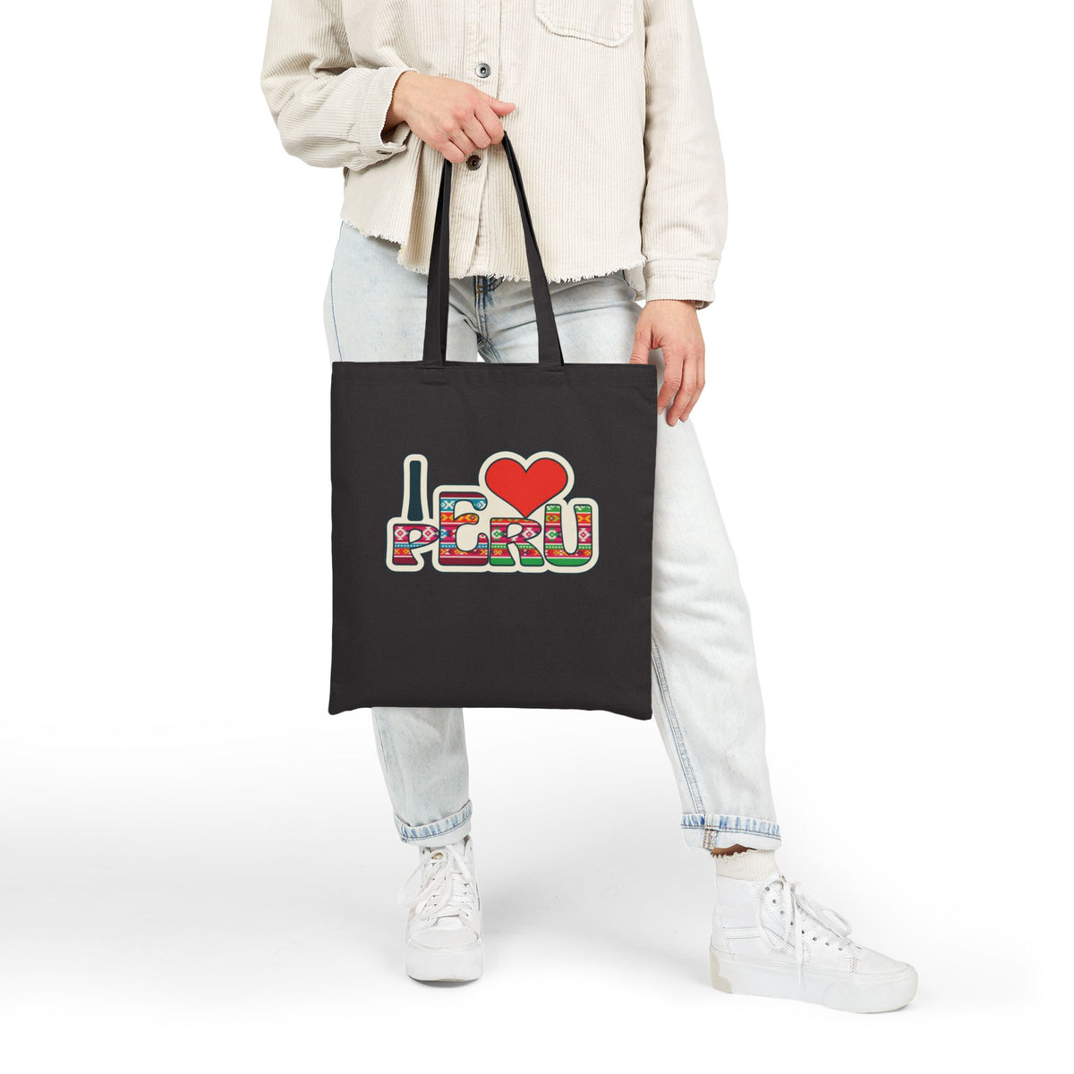Best I Love Peru Canvas Tote Bag - Textile