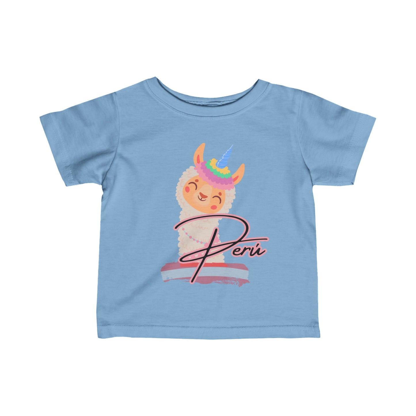 Best Peruvian Infant Fine Jersey Tee "Peru Lama Rainbow"