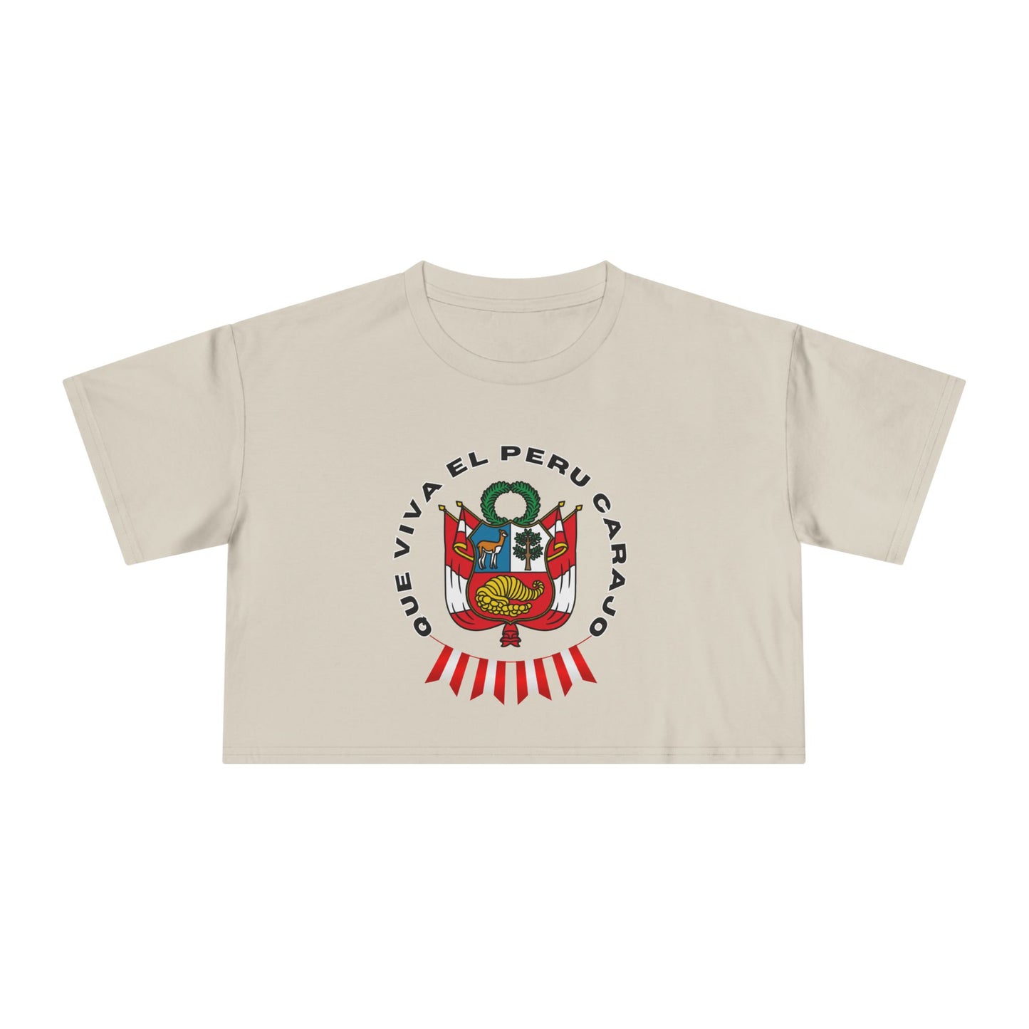 Best Que Viva El Peru Carajo Crop Top | Peruvian Gift USA