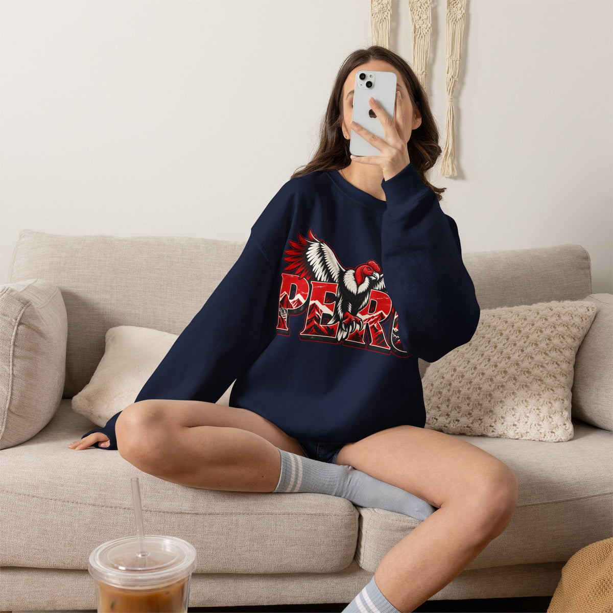 Best Peru Condor Sweatshirt - Andes Mountains Crewneck Gift