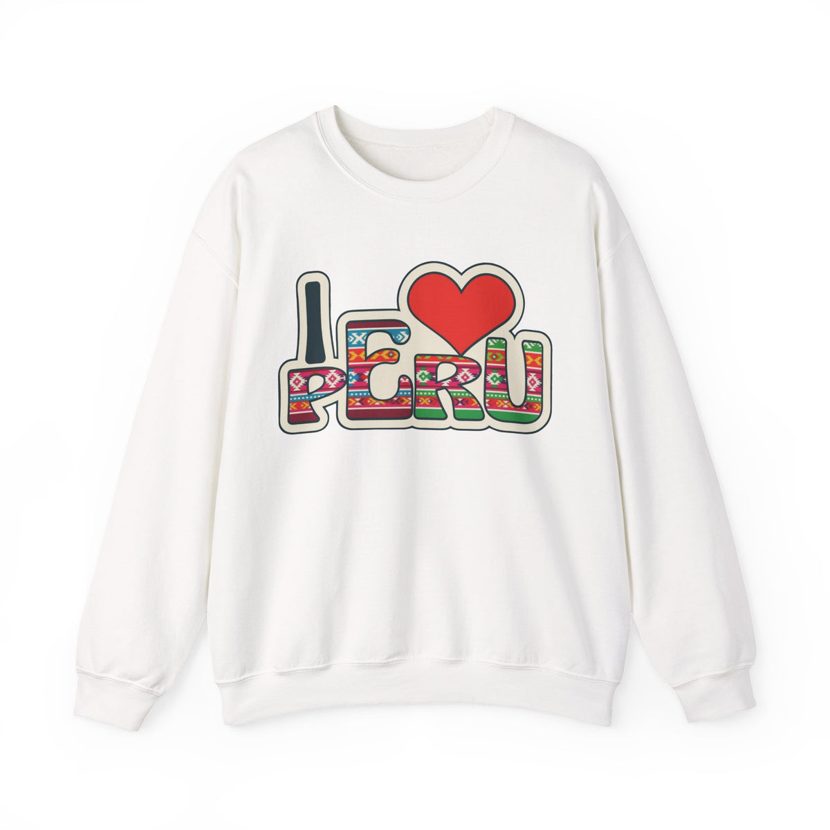 Best I Love Peru Sweatshirt - Andean Textile Crewneck Gift