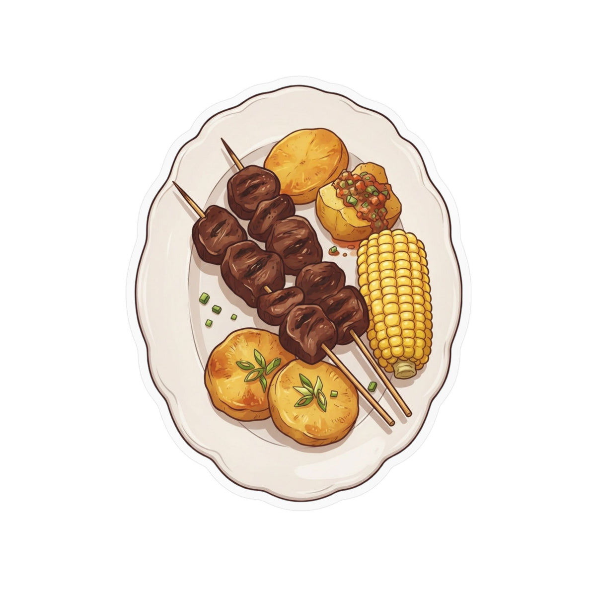 Best Anticuchos Sticker - Peruvian Food Vinyl Decal Gift