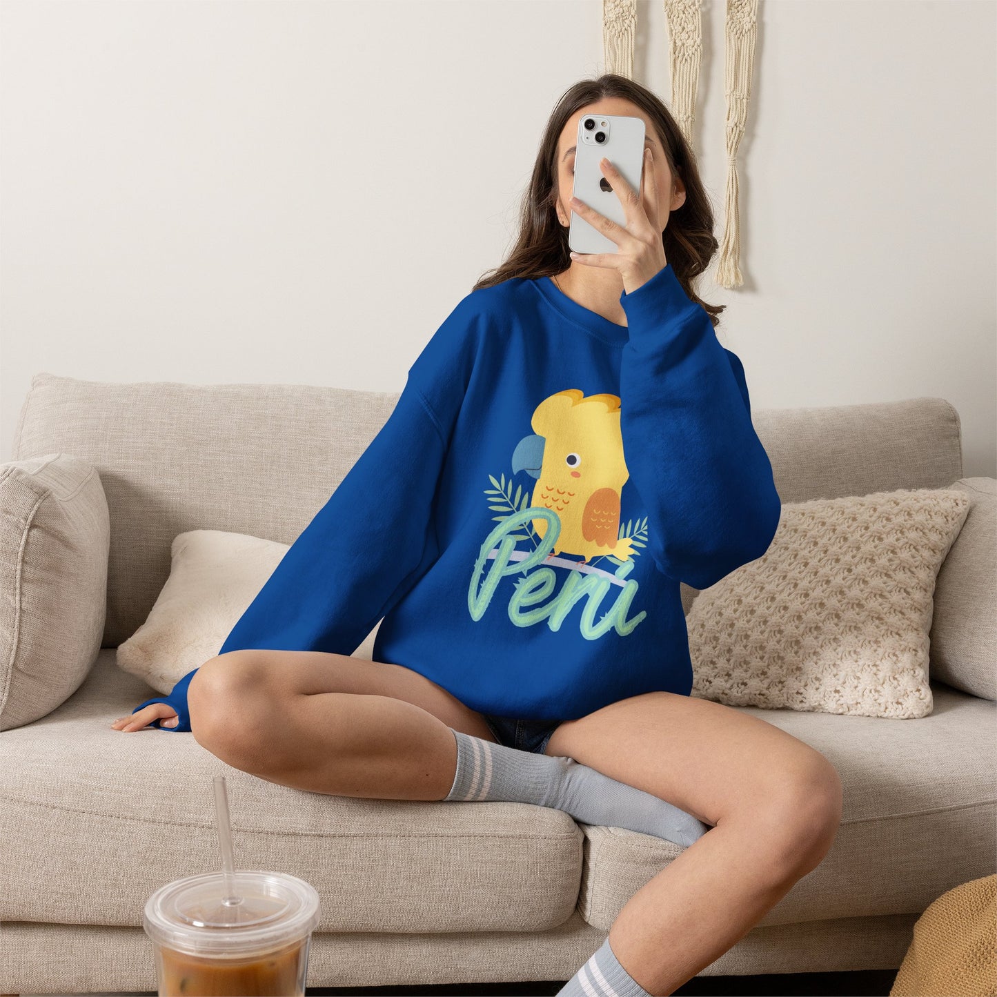 Best Peruvian Unisex Sweatshirt "Gallito de las Rocas"