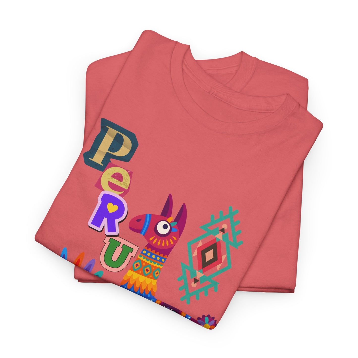 Best Peruvian Llama T-Shirt USA Colorful Peru Pride Unisex Tee