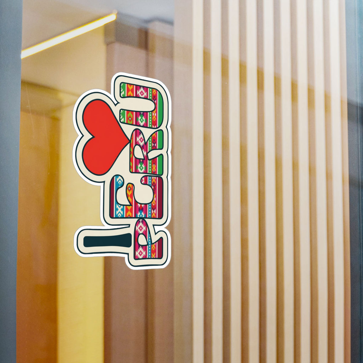 Best I Love Peru Sticker - Textile Design