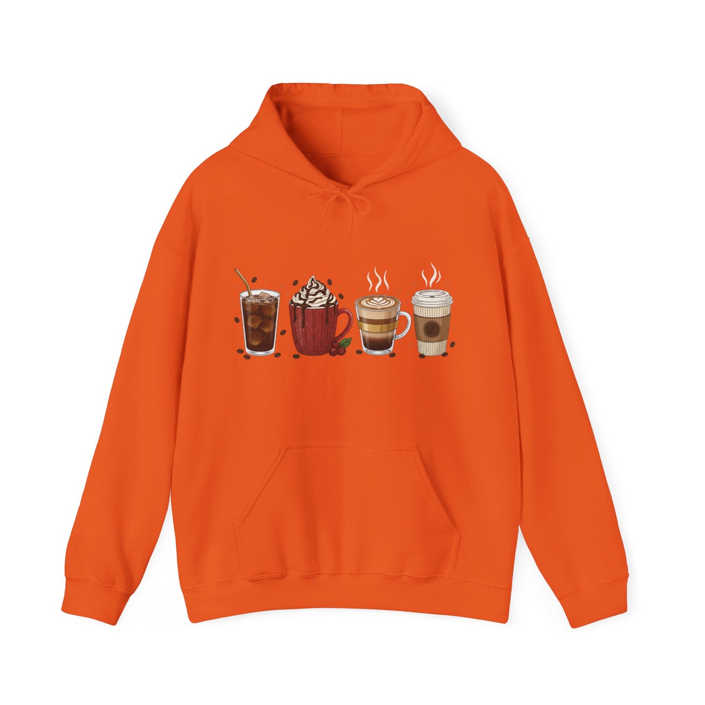 Coffee Lovers Hoodie USA ☕ – Unisex Hoodie Featuring Every Style of Coffee