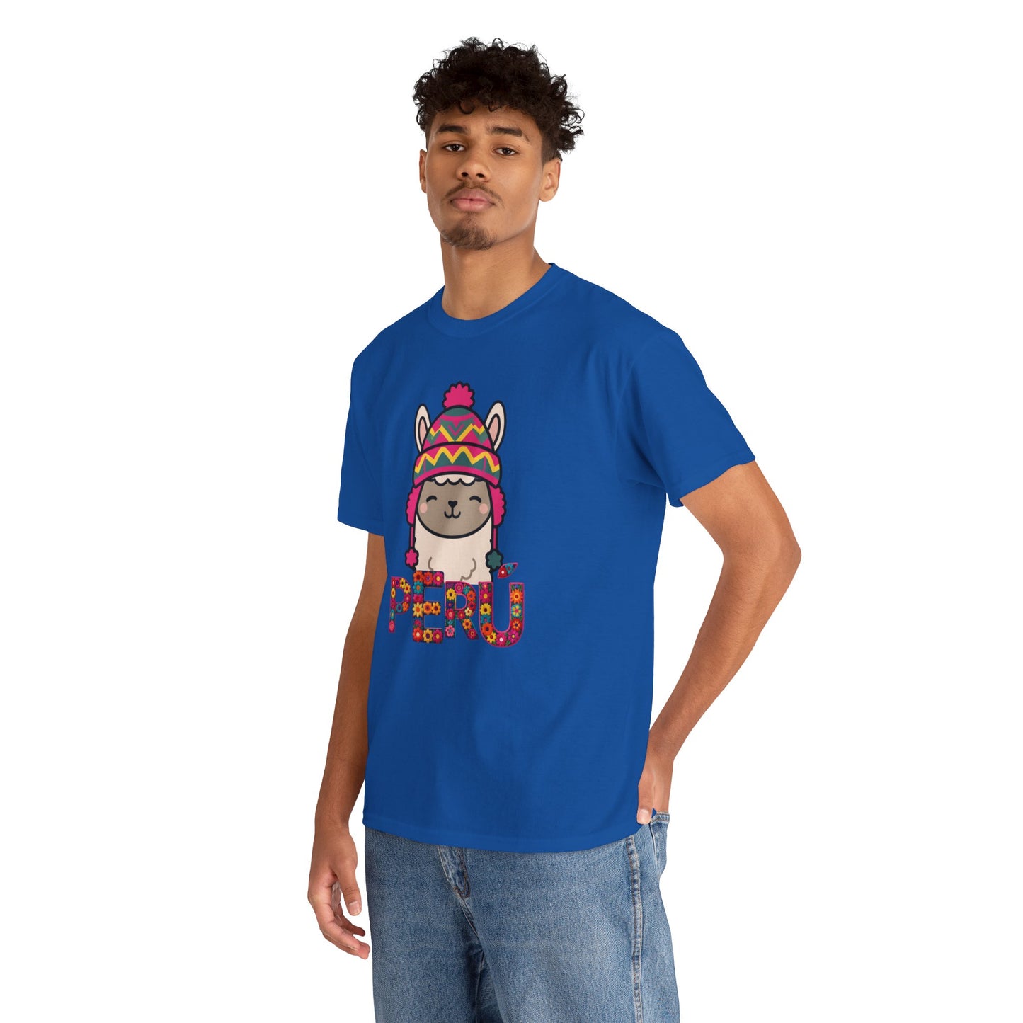 Best Peru Chullo Llama T-Shirt USA Unisex Andean Pride Tee