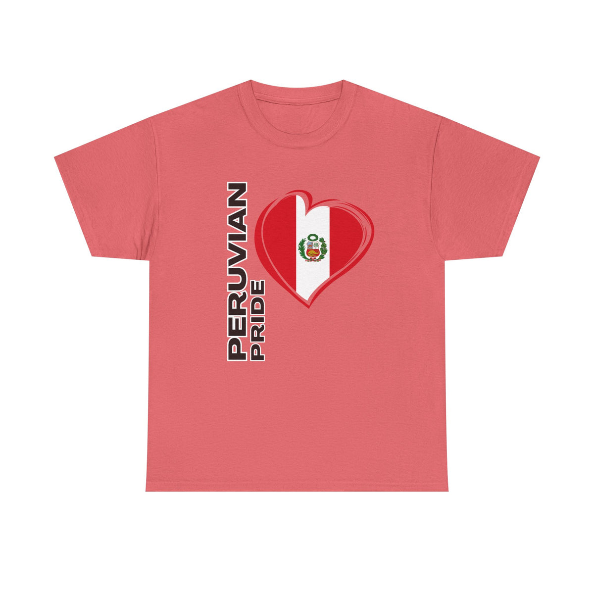 Best Peruvian Pride T-Shirt USA Unisex Flag Heart Tee