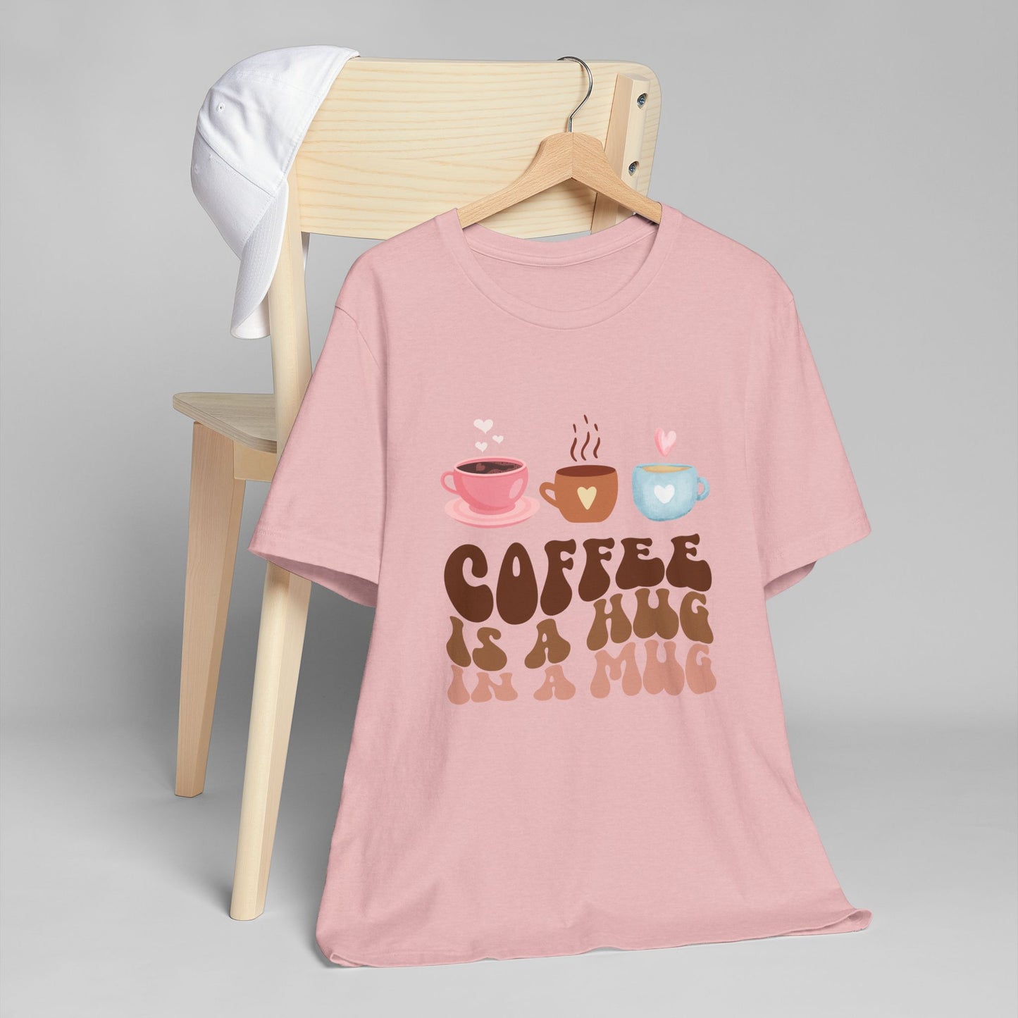 Coffee Is a Hug in a Mug T-Shirt ☕💕 Cute Coffee Graphic Tee (USA Shipping)