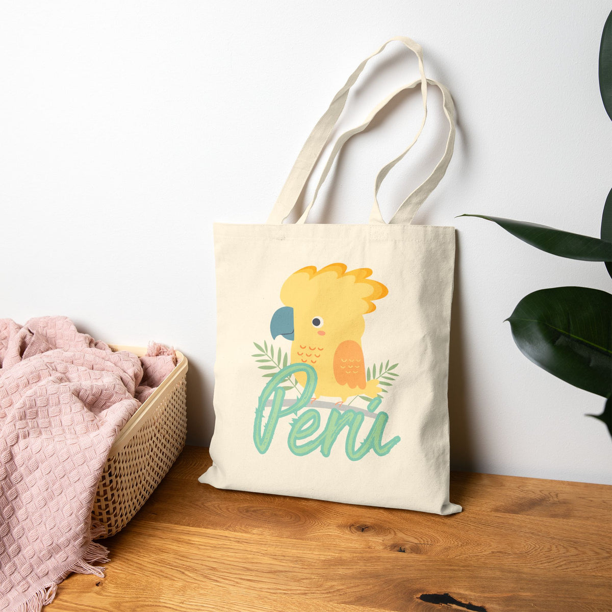 Best Peruvian Canvas Tote Bag "Gallito de las Rocas"