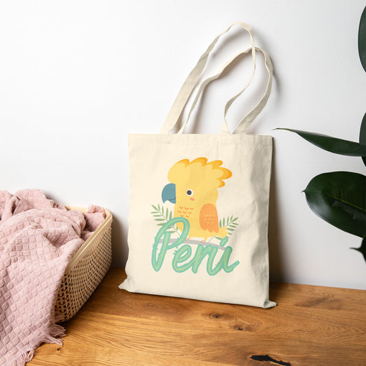 Best Peruvian Canvas Tote Bag "Gallito de las Rocas"